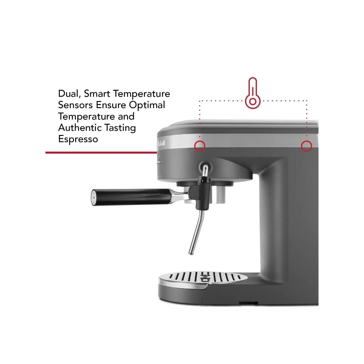 KitchenAid Semi Auto Espresso Maker | Matte Charcoal Grey 5 KitchenAid Semi Auto Espresso Maker | Matte Charcoal Grey - Image 3