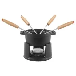 Staub 0.25 Qt. Mini Chocolate Fondue Set | Matte Black