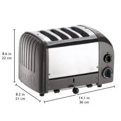 Dualit NewGen Classic 4-Slice Toaster | Charcoal -Deals Coffee & Espresso Store 4char3