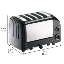 Dualit NewGen Classic 4-Slice Toaster | Matte Black -Deals Coffee & Espresso Store 4matte3