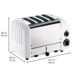 Dualit NewGen Classic 4-Slice Toaster | White -Deals Coffee & Espresso Store 4white3