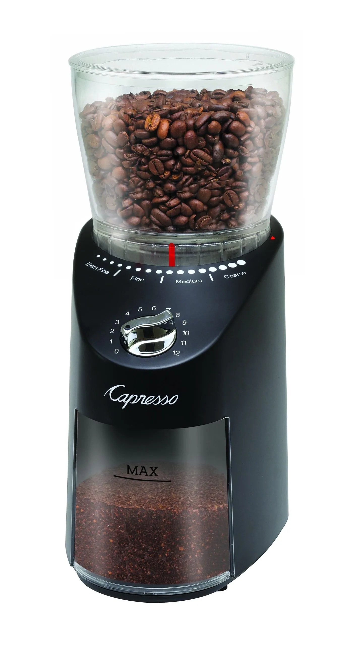 Capresso Infinity Plus Conical Burr Coffee Grinder Black 4 Capresso Infinity Plus Conical Burr Coffee Grinder Black - Image 2