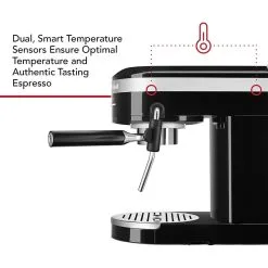 KitchenAid Semi Auto Metal Espresso Maker | Onyx Black -Deals Coffee & Espresso Store 61vwdt oltl. ac sl1500