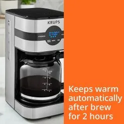 Krups Simply Brew 10-Cup Digital Drip Coffee Maker | Stainless Steel -Deals Coffee & Espresso Store 71ka2ualmjl. ac sl1500