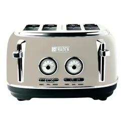 Haden Dorset 4-Slice Stainless Steel Toaster | Putty Beige