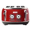 Haden Dorset 4-Slice Stainless Steel Toaster | Red