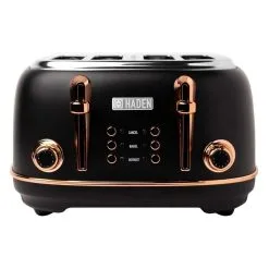 Haden Heritage 4-Slice Toaster | Black And Copper