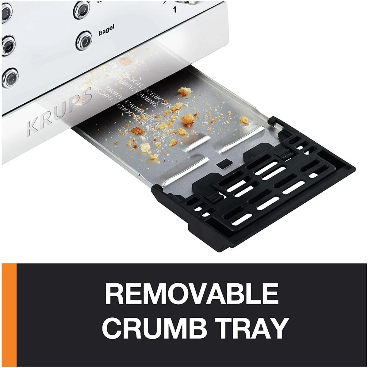 Krups 4-Slice Breakfast Toaster | Brushed Chrome & Stainless Steel 7 Krups 4-Slice Breakfast Toaster | Brushed Chrome & Stainless Steel - Image 5