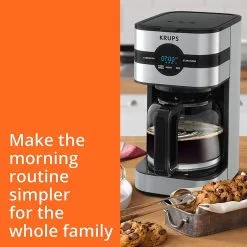 Krups Simply Brew 10-Cup Digital Drip Coffee Maker | Stainless Steel -Deals Coffee & Espresso Store 81gbfmtblcl. ac sl1500