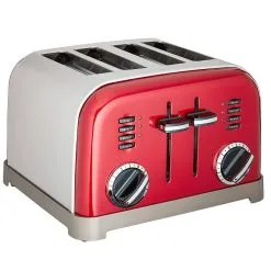 Cuisinart 4-Slice Classic Metal Toaster | Metallic Red