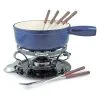 Swissmar Lugano 9-Piece Cast Iron Fondue Set | Deep Blue -Deals Coffee & Espresso Store 81mvztzji l. ac sl1500