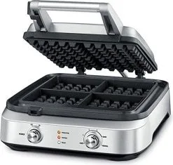 Breville The Smart Waffle 4-Slice Waffle Maker | Brushed Stainless Steel