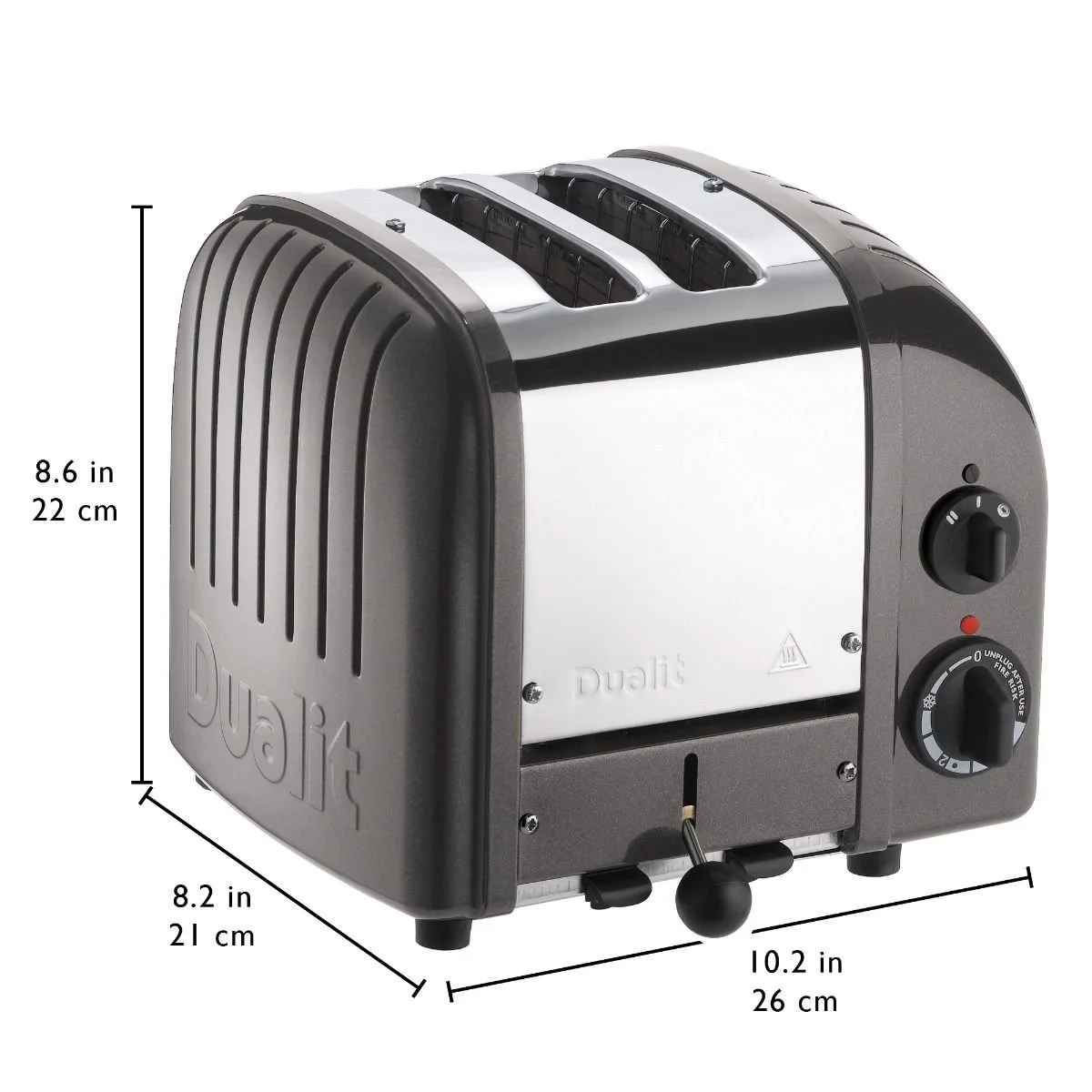Dualit NewGen Classic 2-Slice Toaster | Charcoal 5 Dualit NewGen Classic 2-Slice Toaster | Charcoal - Image 3