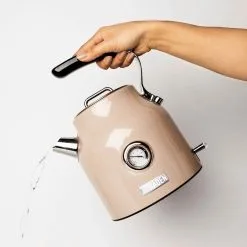Haden Dorset 7-Cup Stainless Steel Electric Kettle | Putty Beige -Deals Coffee & Espresso Store dorsetkettle putty pour detail