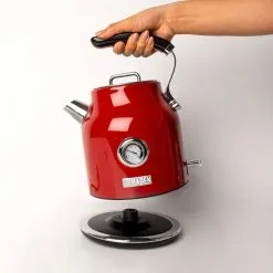 Haden Dorset 7-Cup Stainless Steel Electric Kettle | Red 19 Haden Dorset 7-Cup Stainless Steel Electric Kettle | Red -Deals Coffee & Espresso Store dorsetkettle red base detail