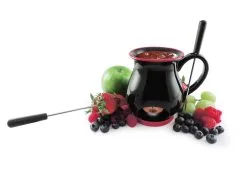 Swissmar Indulge 4-Piece Chocolate Fondue Set | Black -Deals Coffee & Espresso Store f66328 indulge bl beauty