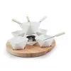 Swissmar Rubik 12-Piece Fondue Set | White With Wood Base -Deals Coffee & Espresso Store f66329 1024x1024 2x
