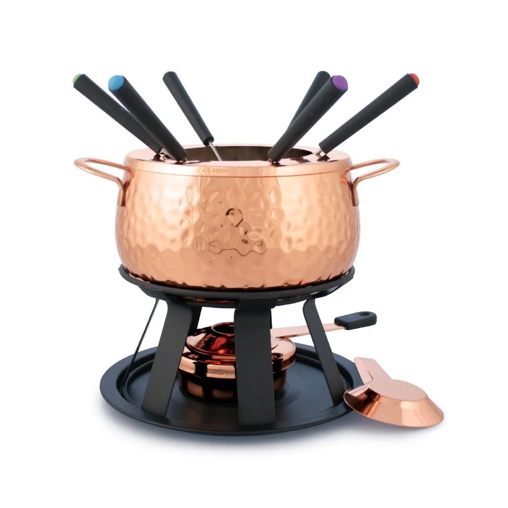 Swissmar Biel 11 Piece Fondue Set - Copper 3 Swissmar Biel 11 Piece Fondue Set - Copper