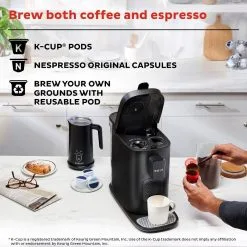 Instant Dual Pod Plus Coffee Machine | Black -Deals Coffee & Espresso Store ib 140 6013 01 2 in 1 multi function coffee maker atf square tile3