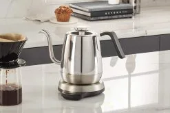KitchenAid 1 Liter Precision Gooseneck Digital Kettle | Stainless Steel -Deals Coffee & Espresso Store kitchenaid precision gooseneck digital electric kettle modern look