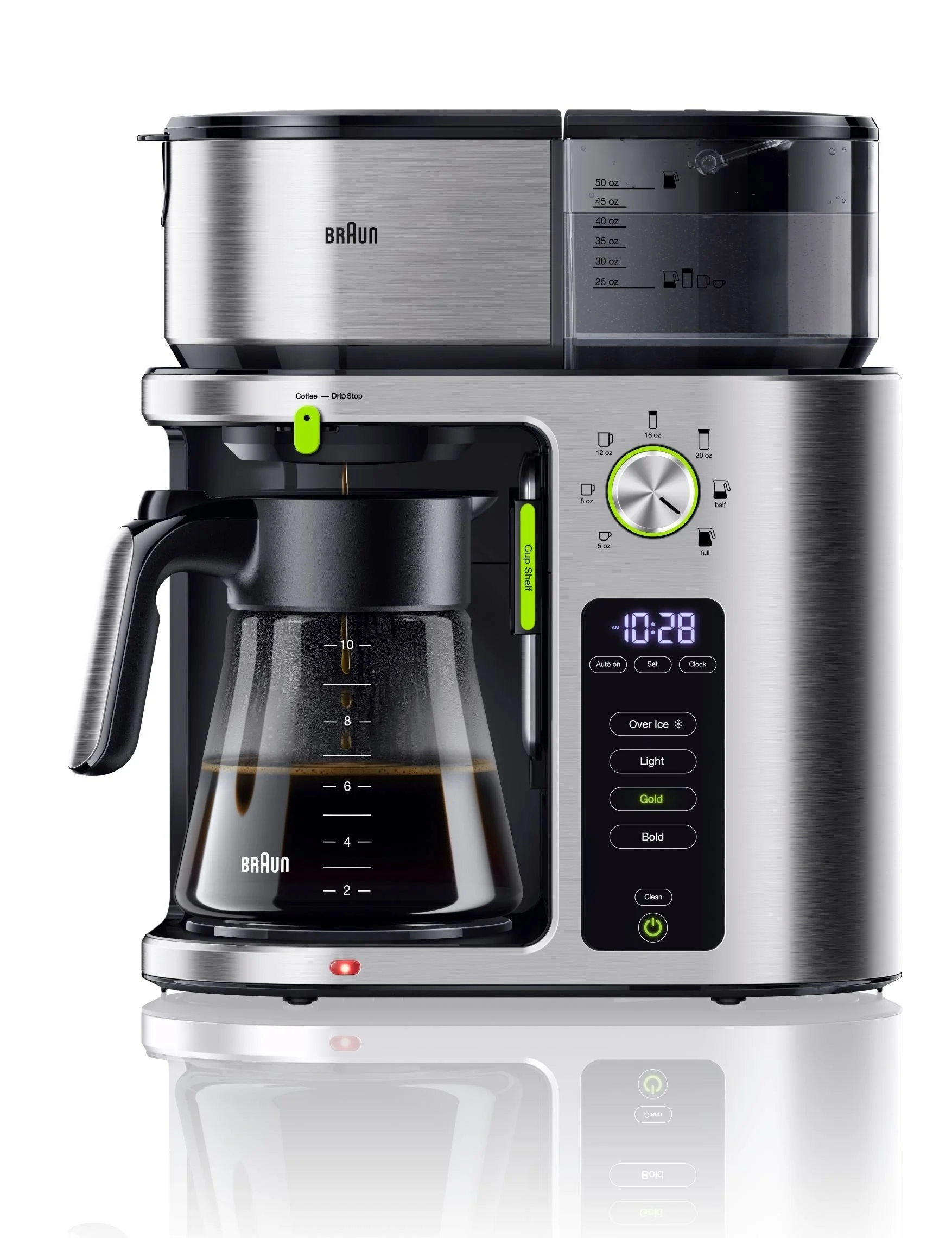Braun 10-Cup MultiServe Drip Coffee/Iced Coffee Machine | Stainless Steel 3 Braun 10-Cup MultiServe Drip Coffee/Iced Coffee Machine | Stainless Steel