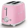 SMEG 2-Slice Toaster | Pink -Deals Coffee & Espresso Store smeg 50 s retro 2 slice toaster oven tsf01pkus