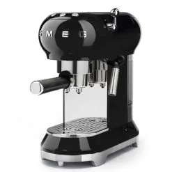 SMEG Espresso Machine | Black -Deals Coffee & Espresso Store smeg retro style espresso machine black cappuccino and espresso machines ecf01blus