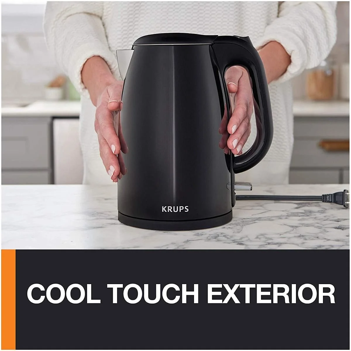 Krups 10-Cup Cool Touch Kettle With Heat Protection | Black 6 Krups 10-Cup Cool Touch Kettle With Heat Protection | Black - Image 4