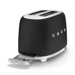 SMEG 2-Slice Toaster | Matte Black -Deals Coffee & Espresso Store tsf01blmus 11