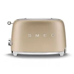 SMEG 2-Slice Toaster | Matte Champagne -Deals Coffee & Espresso Store tsf01chmus 4