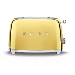 SMEG 2-Slice Toaster | Gold -Deals Coffee & Espresso Store tsf01gous smeg gold 2 slice toaster