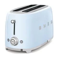 SMEG 4-Slice Toaster | Pastel Blue -Deals Coffee & Espresso Store tsf02pbus 2 1