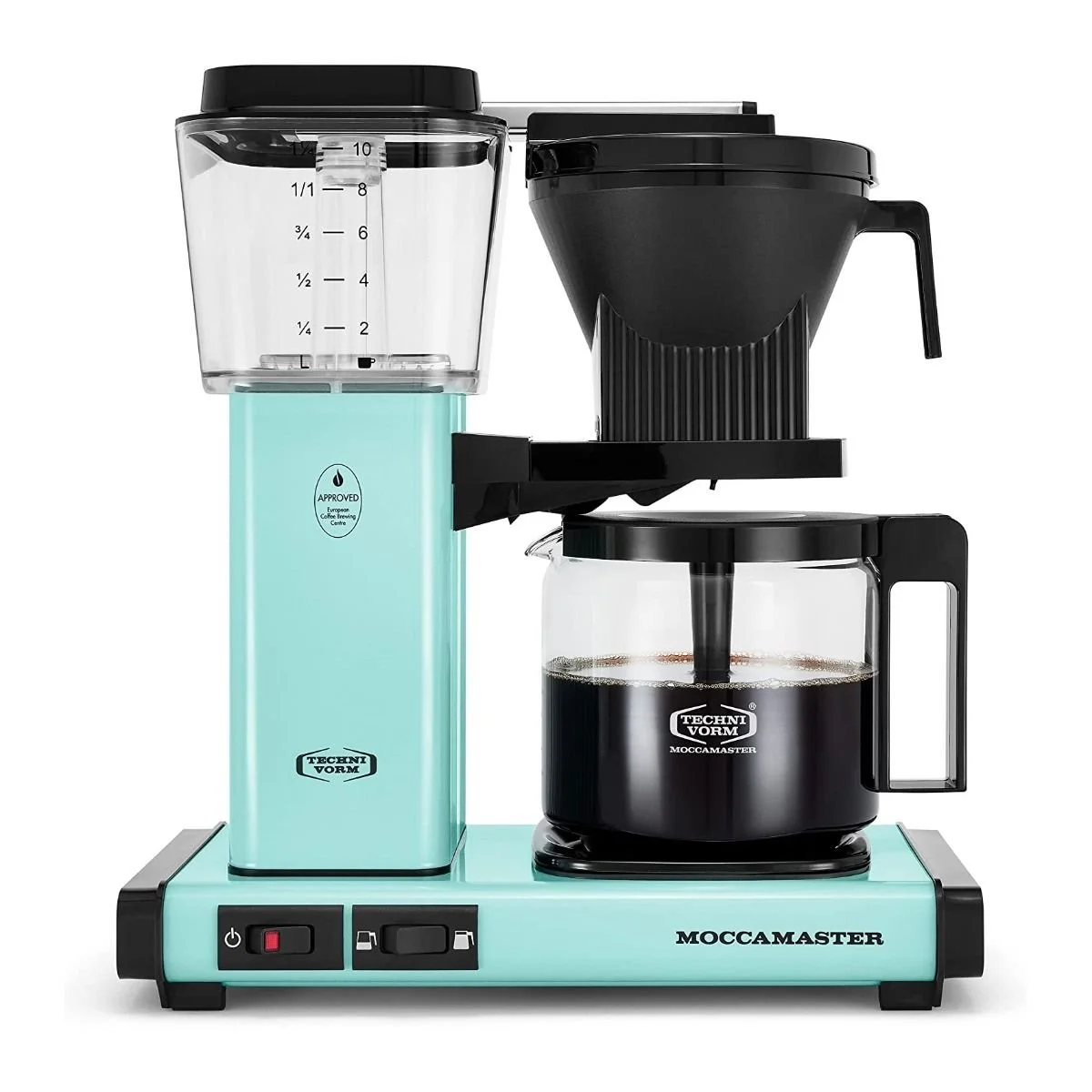Moccamaster KBGV Automatic Drip Stop Coffee Maker (40 Oz Glass Carafe) | Turquoise 3 Moccamaster KBGV Automatic Drip Stop Coffee Maker (40 Oz Glass Carafe) | Turquoise