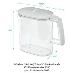 Waterwise 1 Gallon Replacement Carafe For Model: 3200 Distiller -Deals Coffee & Espresso Store waterwise 3250