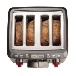 Wolf Gourmet 4-Slice Toaster | Red Knobs -Deals Coffee & Espresso Store wgtr114s toast thick