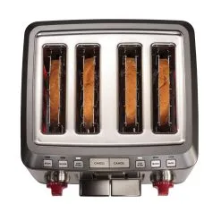Wolf Gourmet 4-Slice Toaster | Red Knobs -Deals Coffee & Espresso Store wgtr114s toast thin